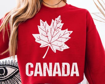 Sudadera unisex con la hoja de arce de Canadá / Sudadera del Día de Canadá / Sudadera para canadienses orgullosos / Regalo para amantes de Canadá / Toronto, Montreal, Vancouver, Ottawa