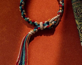 Hand-woven Tibetan bracelets | Lucky Buddhist amulets | Himalayan | Bohemian