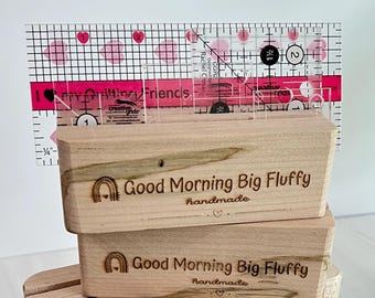Handmade Ambrosia Maple Quilt Ruler Stand: Sewing Room Organizer