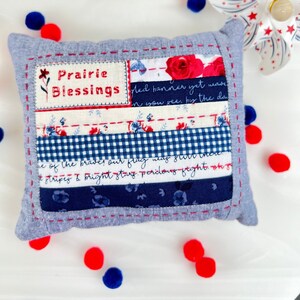 Handgemachtes Nadelkissen Gestepptes Nadelkissen Nähzubehör Patriotic Nadelkissen Patchwork Pennies Poppets