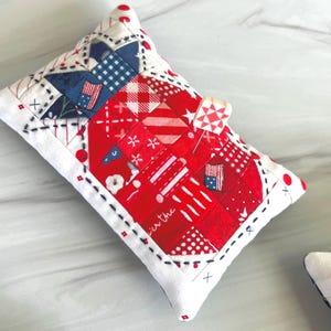 Handgefertigtes Nadelkissen Gestepptes Nadelkissen Nähaccessoire Dezentes Nadelkissen Patchwork Pennies Poppets