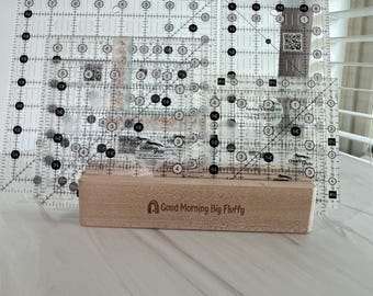 Handmade Ambrosia Maple Quilt Ruler Stand: Sewing Organizer