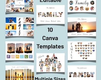 Marcos familiares de Canva: plantillas de fotos editables para crear recuerdos familiares