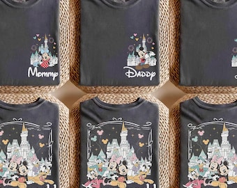 Koszulka Disneyworld Mickey i Przyjaciele na zamówienie, Koszulka Myszka Miki i Przyjaciele na zamówienie, Spersonalizowana koszulka Disney Family Trip 2026, Dopasowana koszulka wakacyjna