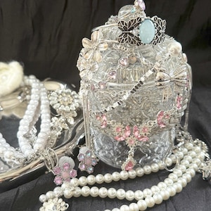 Mystery jewelry jar silver - Etsy 日本
