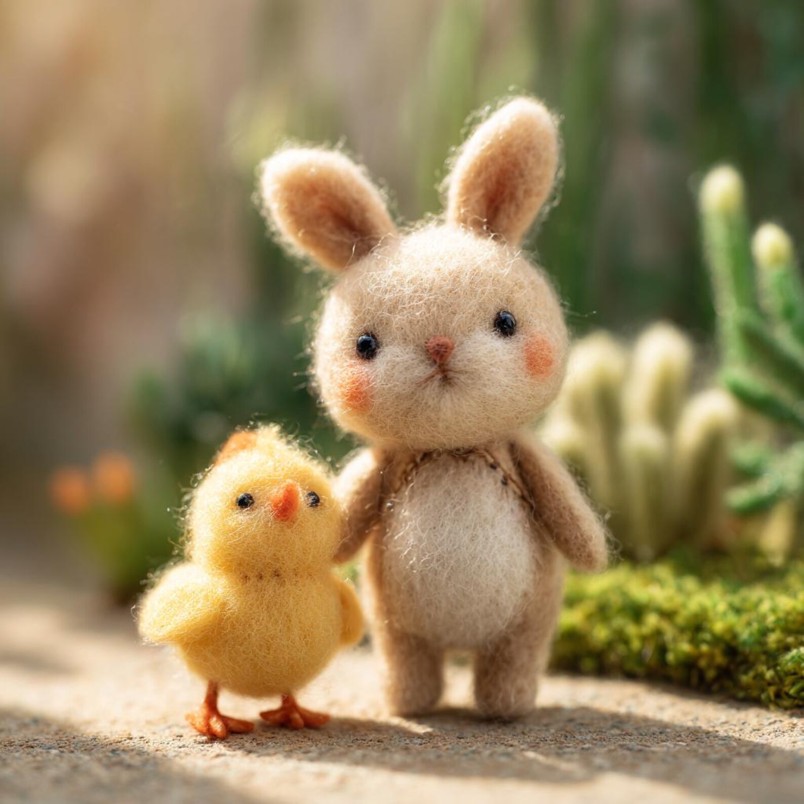 Handmade Felt Easter Bunny – Needle Felted Rabbit With Pastel Egg ...