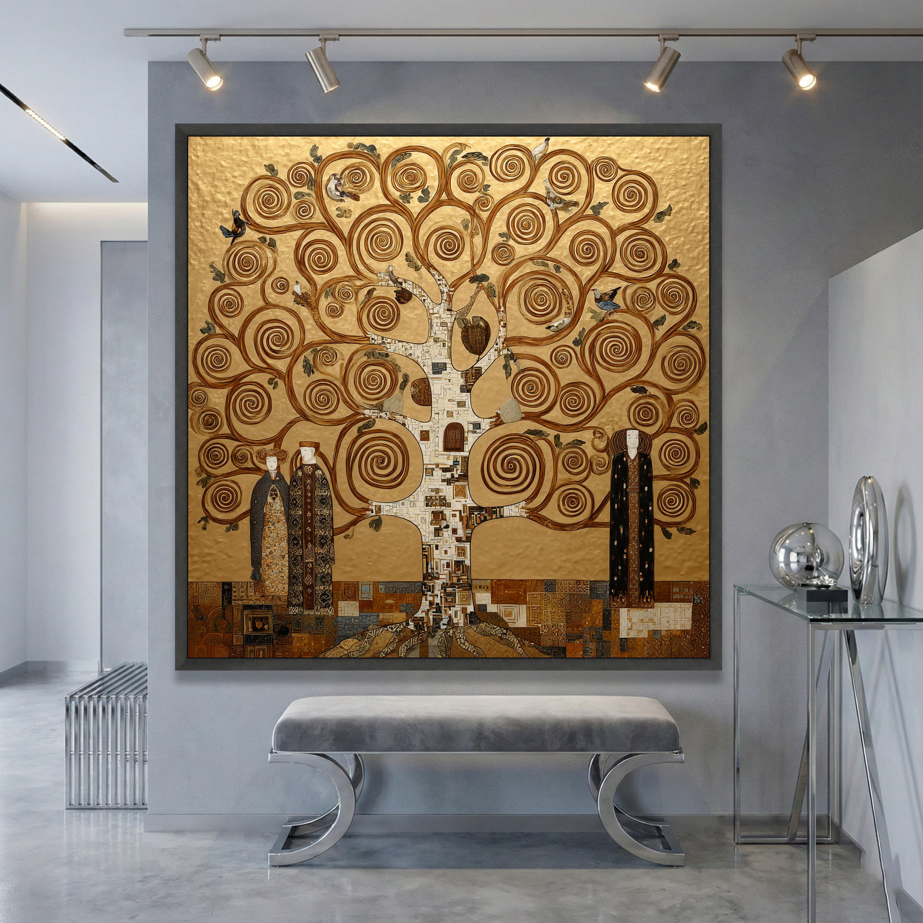 Gustav Klimt Tree of Life Canvas, Golden Swirls Wall Art, Modern ...