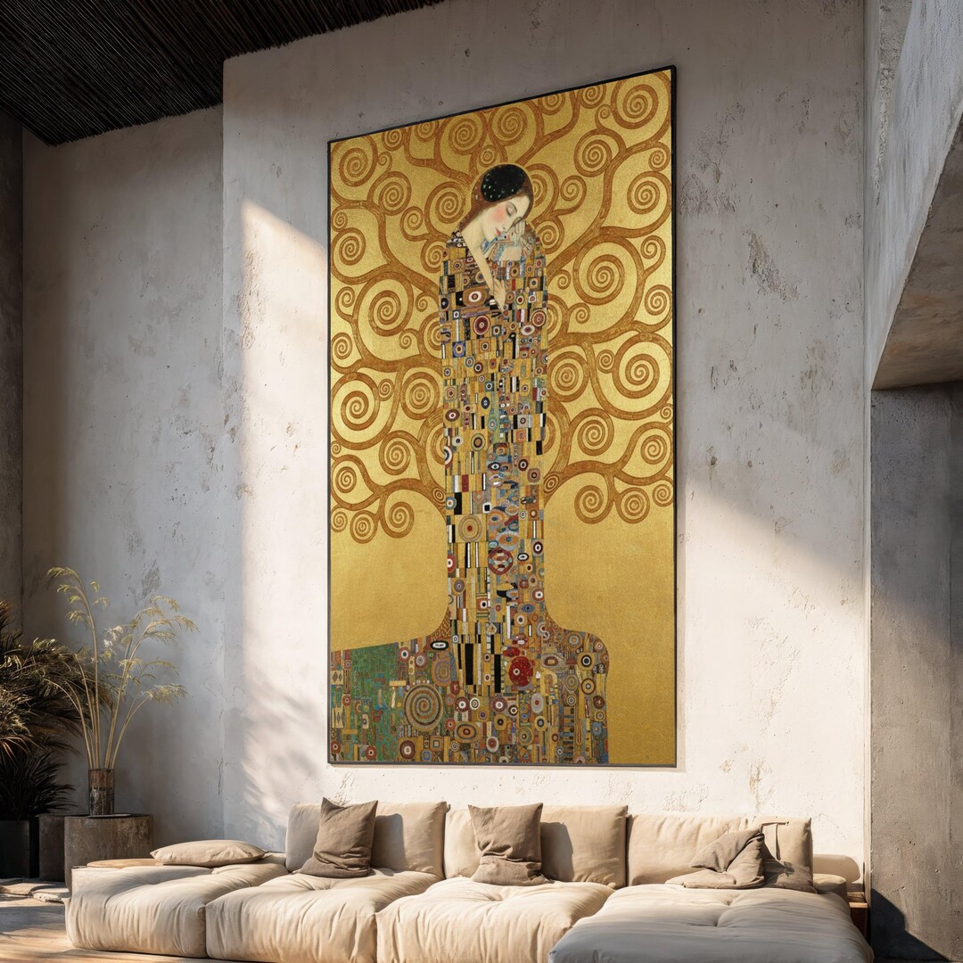 Gustav Klimt the Tree of Life Canvas, Golden Art Nouveau Wall Art ...