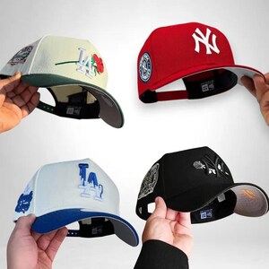 New Era 59FIFTY New York Yankees Fitted Cap MLB Flat Brim Hat Embroidered White NY Logo American League & New York State 1903 Side Patches