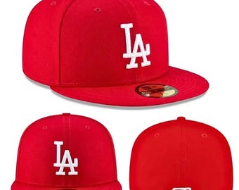 New Era LA Dodgers Baseball Cap: 100% Cotton, Adjustable Snapback Streetwear