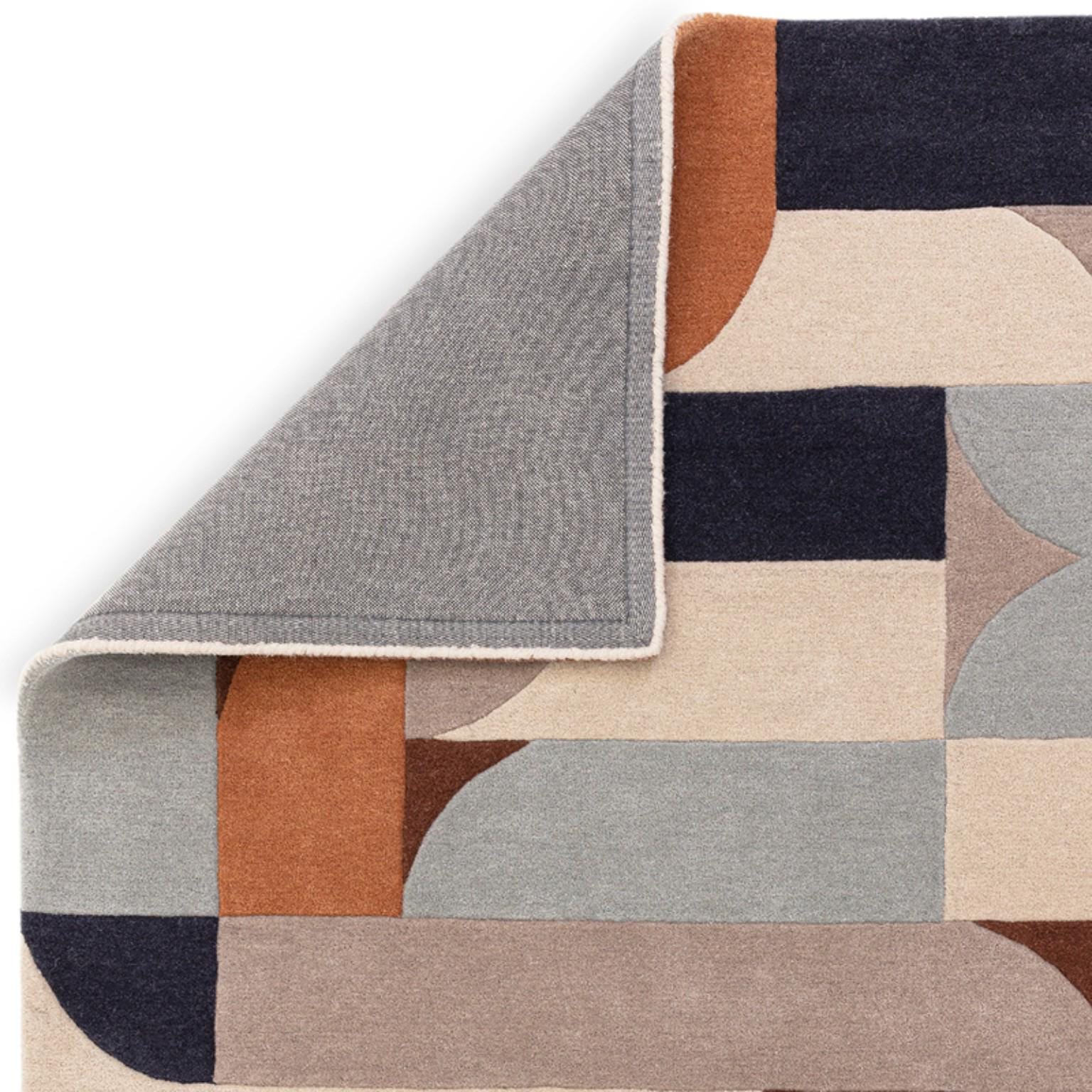 Hand Tufted Wool Square Rug – Modern Geometric Area Carpet for Living ...