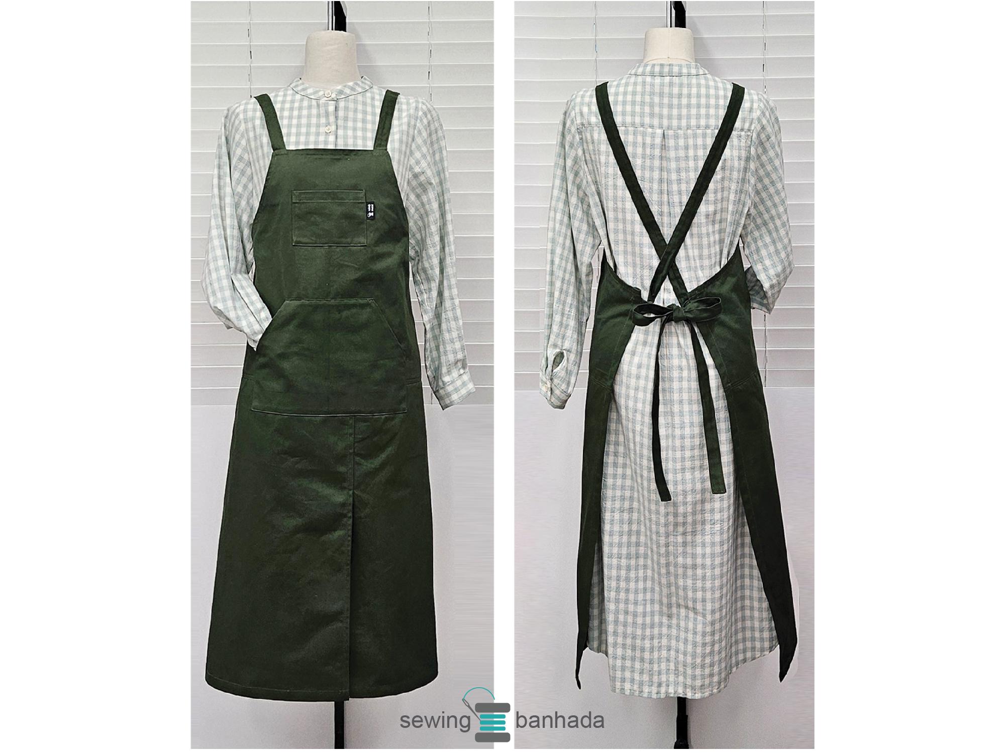 Split Front Apron PDF Sewing Pattern | Cross Back Apron | Beginner ...