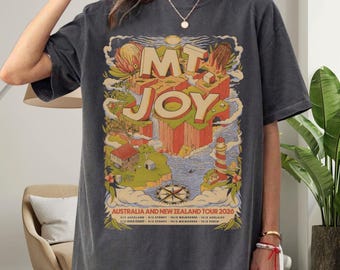 MT JOY Australia & New Zealand Tour 2026 T-Shirt, Indie Folk Band Tee, Vintage Concert Graphic Shirt, Comfort Colors 1717 Oversized Tee