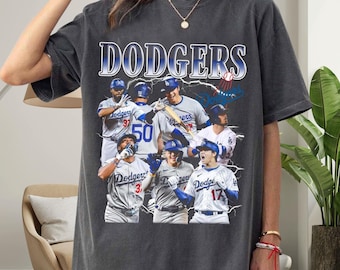 Los Angeles Dodgers Vintage Baseball T-Shirt – Dodgers Inspired Graphic Tee on Comfort Colors 1717, LA Baseball Fan Shirt, Sports Streetwear
