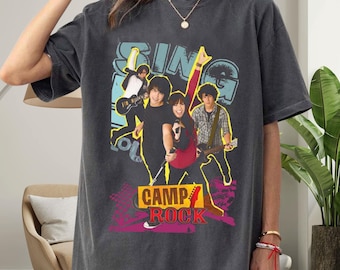 Camp Rock Vintage Inspired Graphic Shirt – Retro Disney Music Movie Tee – Y2K Nostalgia Fan Shirt – Printed on Comfort Colors 1717
