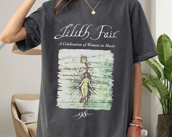 Lilith Fair Tour Inspired T-Shirt – Retro 90s Music Festival Graphic Tee on Comfort Colors 1717 – Women in Music Vintage Shirt