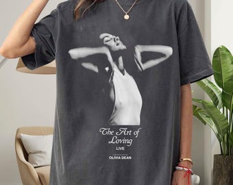 Olivia Dean The Art of Loving Tour 2025 Inspired T-Shirt – Vintage Concert Graphic Tee – Retro Soul Pop Fan Shirt on Comfort Colors 1717