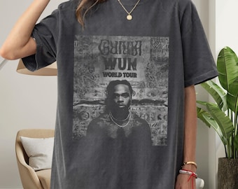 Gunna Wun World Tour Shirt, Inspired Rap Graphic Tee, Vintage Washed Comfort Colors 1717 T Shirt, Hip Hop Fan Gift, Oversized Streetwear Tee