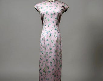 Blush Pink Qipao, Chic Oriental Style Cheongsam For Tea Parties
