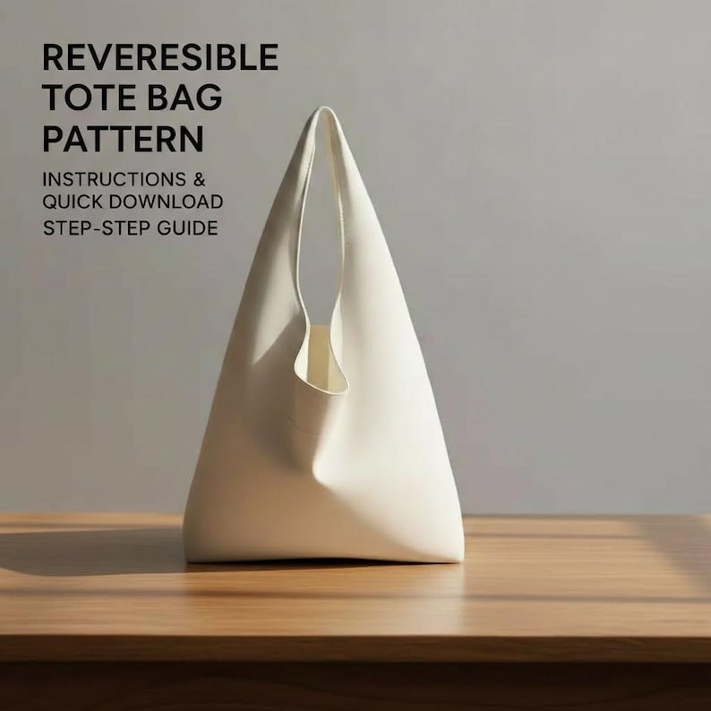 Tote-bag Sewing Pattern PDF | Reversible Hobo Bag | Crossbody (digital ...