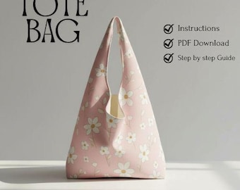 Tote-Bag Sewing Pattern PDF | Reversible Hobo Bag | Crossbody (Digital Download)