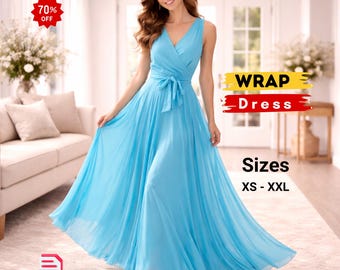 Beginner Wrap Dress Sewing Pattern PDF, Easy Maxi Dress Pattern, A Line V Neck Wrap Dress, Summer Dress PDF, Josie Dress XS-2XL