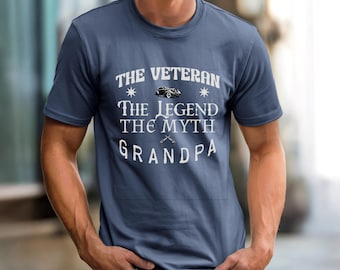 Camiseta "Veterano, la leyenda, abuelo" / Camiseta patriótica militar para abuelo