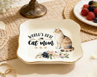 Benutzerdefinierte Keramikteller, Haustier Foto Name Anpassung, personalisierte Hund Katze Mutter Geschenk, Haustier Liebhaber Schmuckstück, Haustier Geschenk, Hund Katze Mutter Geschenk