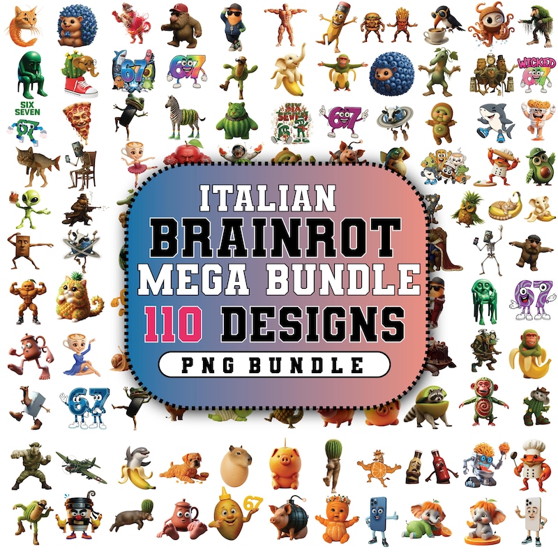 Brainrot 67 Png - Etsy