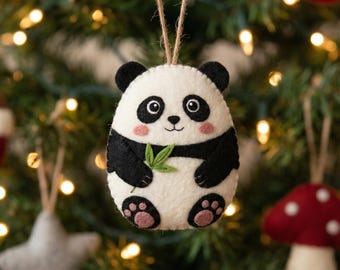Felt Panda Sewing Pattern PDF, Panda Ornament DIY, Beginner Friendly, Animal Tutorial, , Kids Craft
