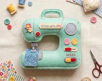 Felt Sewing Machine Sewing Pattern, Felt Ornament, Gift for Seamstress, Quilter Christmas Gift, Weekend Craft Project, Diy Felt Craft