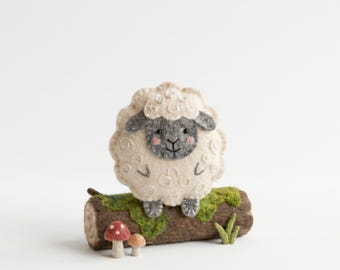 Felt Sheep Sewing Pattern PDF, Lamb Plush DIY, Beginner Hand Sewing Tutorial, Farm Animal Felt Pattern, Nursery Craft Gift