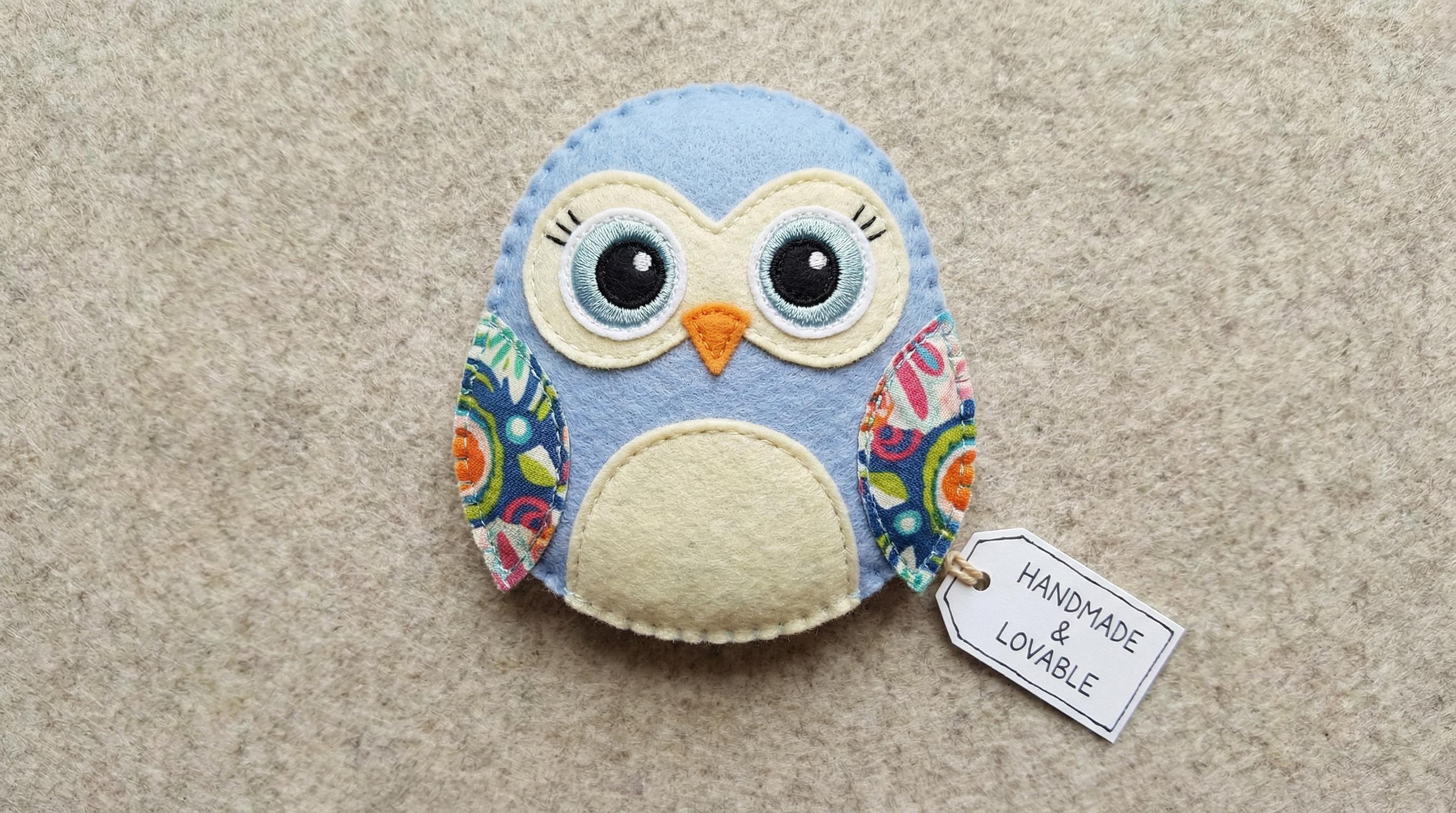 Felt Baby Owl Sewing Pattern, DIY Woodland Nursery Decor, Digital PDF Plushie Template