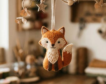 Felt Fox Sewing Pattern PDF, Woodland Animal Ornament (Digital Download)