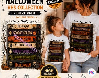 Retro Spooky T-Shirt Print, Halloween VHS Png, Spooky Season Png, Retro Halloween, Retro Horror Png Sublimation Designs, Halloween Shirt Png
