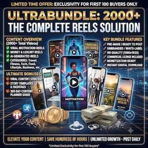 2000+ AI Reels Bundle Talking Object Videos Faceless TikTok Instagram YouTube Shorts Ready To Post PLR MRR Resell Rights , Creator Contents