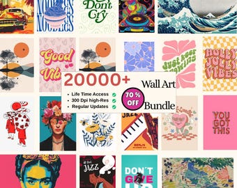 20000+ Digital Wall Art Bundle, Vintage, Modern, Abstract (Digital Download)