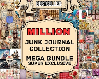 Mega Junk Journal Ephemera Bundle | Vintage, Floral, Steampunk (Digital Download)