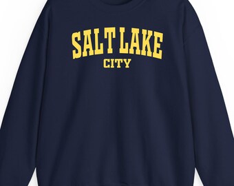 Salt Lake City sweatshirt hoodie T-Shirt: Utah Travel Vintage Ski Mountain Lake Souvenir Gift