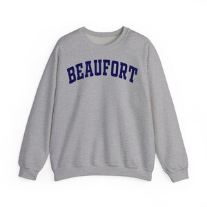 Beaufort Sweatshirt, Hoodie and T-shirt: Varsity Style South Carolina North Carolina Coastal Gift image 7