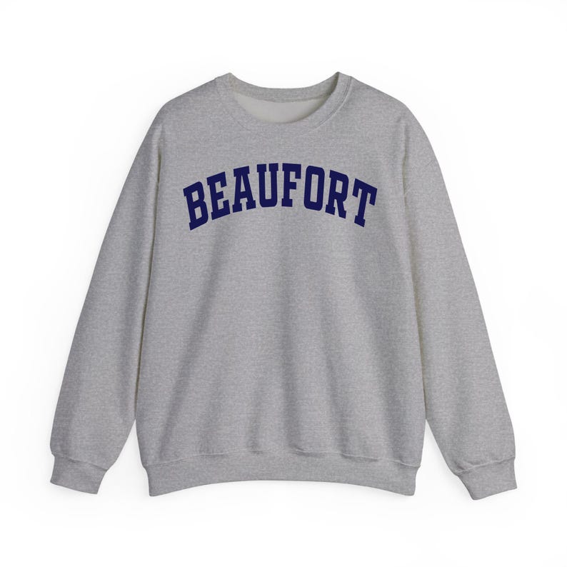 Beaufort Sweatshirt, Hoodie and T-shirt: Varsity Style South Carolina North Carolina Coastal Gift image 7