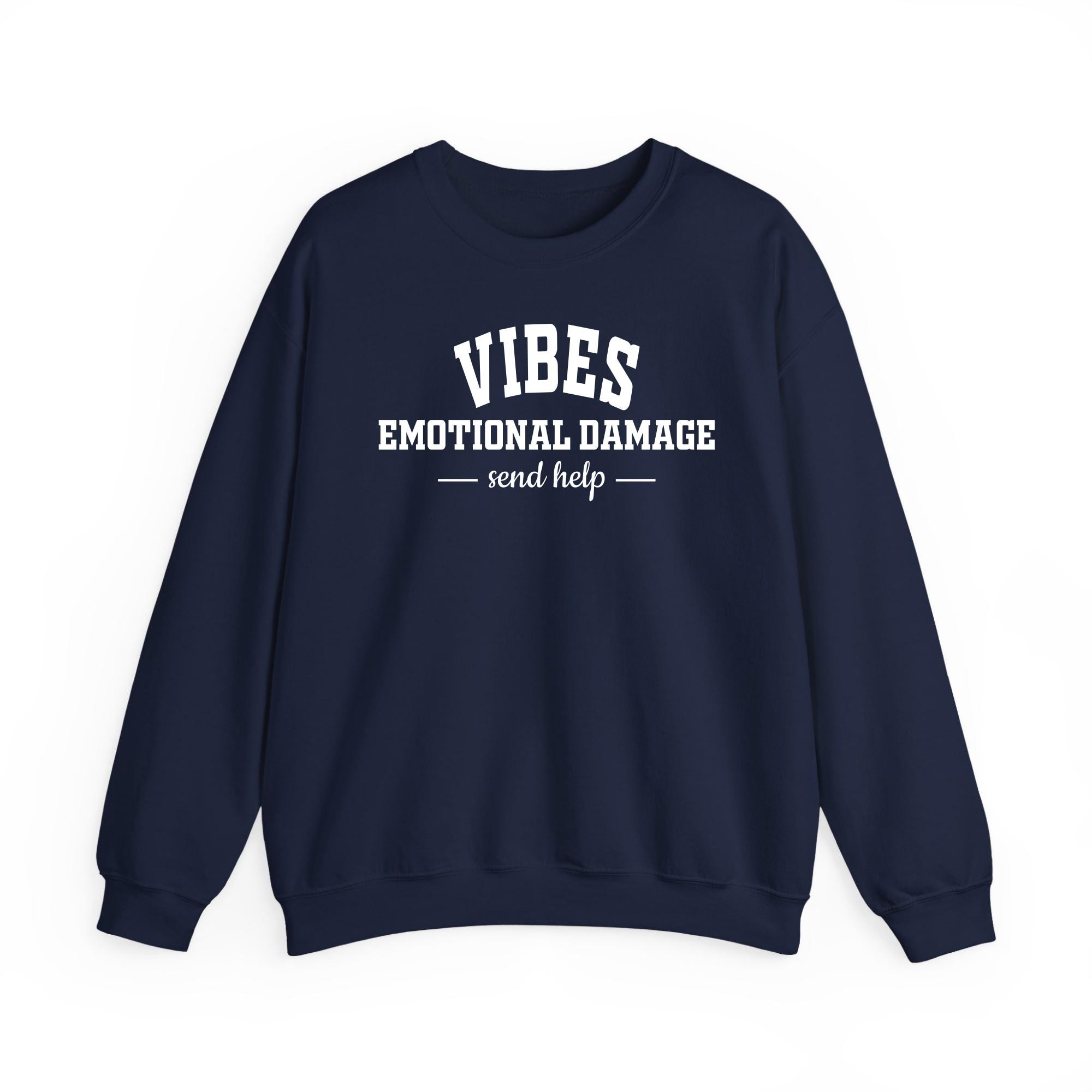 BEEDEN WORN OUT 2WAY SW Damaged Sweatshirt Black