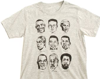 seattle SUPERSONICS legends HEATHER grey t-shirt SHAWN kemp Payton and more sizes Small- Xxl