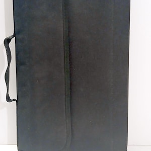 Heritage Art Black Pen Holder Case Holds 60 Pens Folding Organizer with Velcro and Handle Portable Storage for Artists Crafters and Students