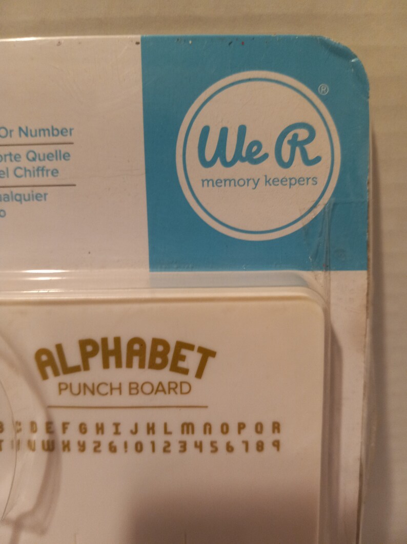 We R Memory Keepers Punch Board Alphabet 3 Inch Alphabet Etsy