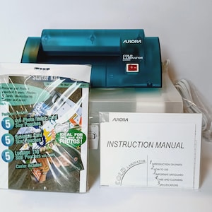 Aurora Cold Laminator Machine with Starter Kit for Photos Cards and Crafts No Heat Required Lightweight and Easy to Use