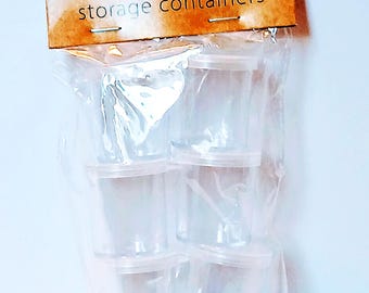 Mini Craft Storage Containers - 6 Pack