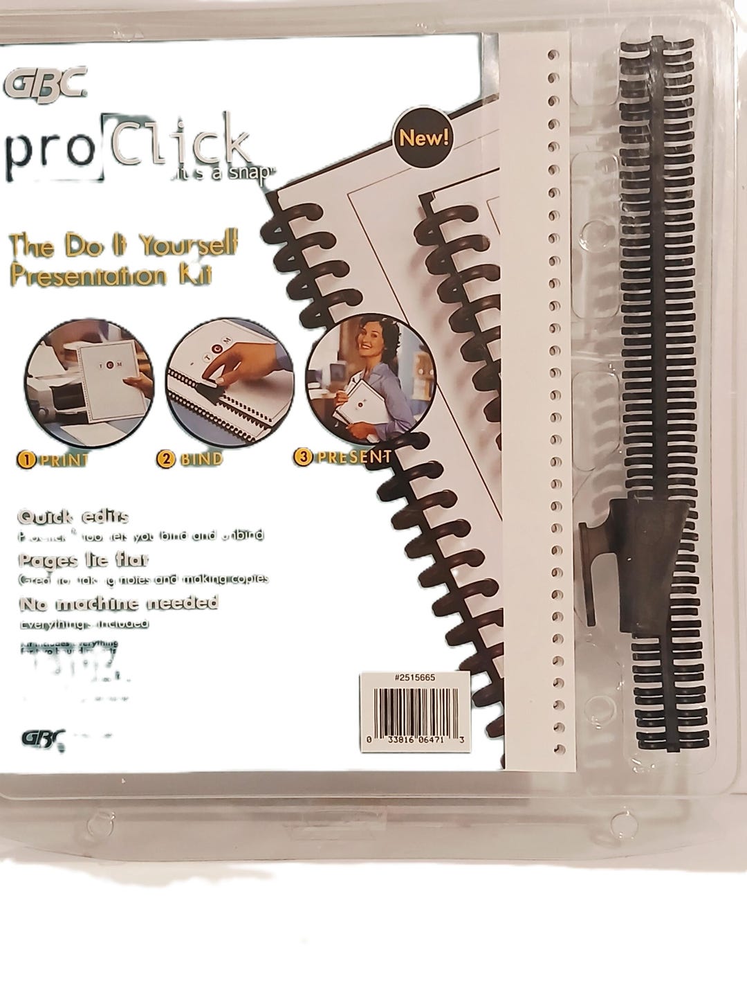 GBC Proclick DIY Presentation Binding Kit: Disc Binding System Starter ...