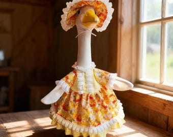 Porch Goose Outfit,Lawn Goose Clothes with Hat, Cute Skirt