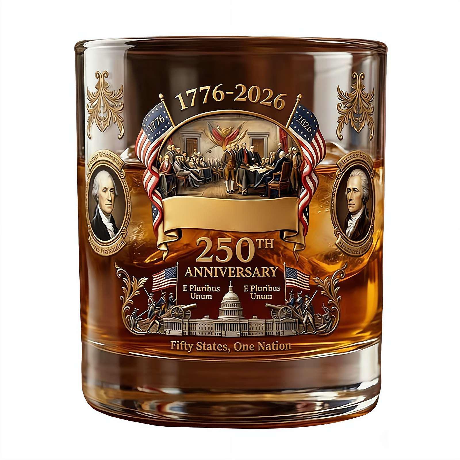 250TH Anniversary U.S.A. Commemorative Whiskey Bottle, 1776-2026